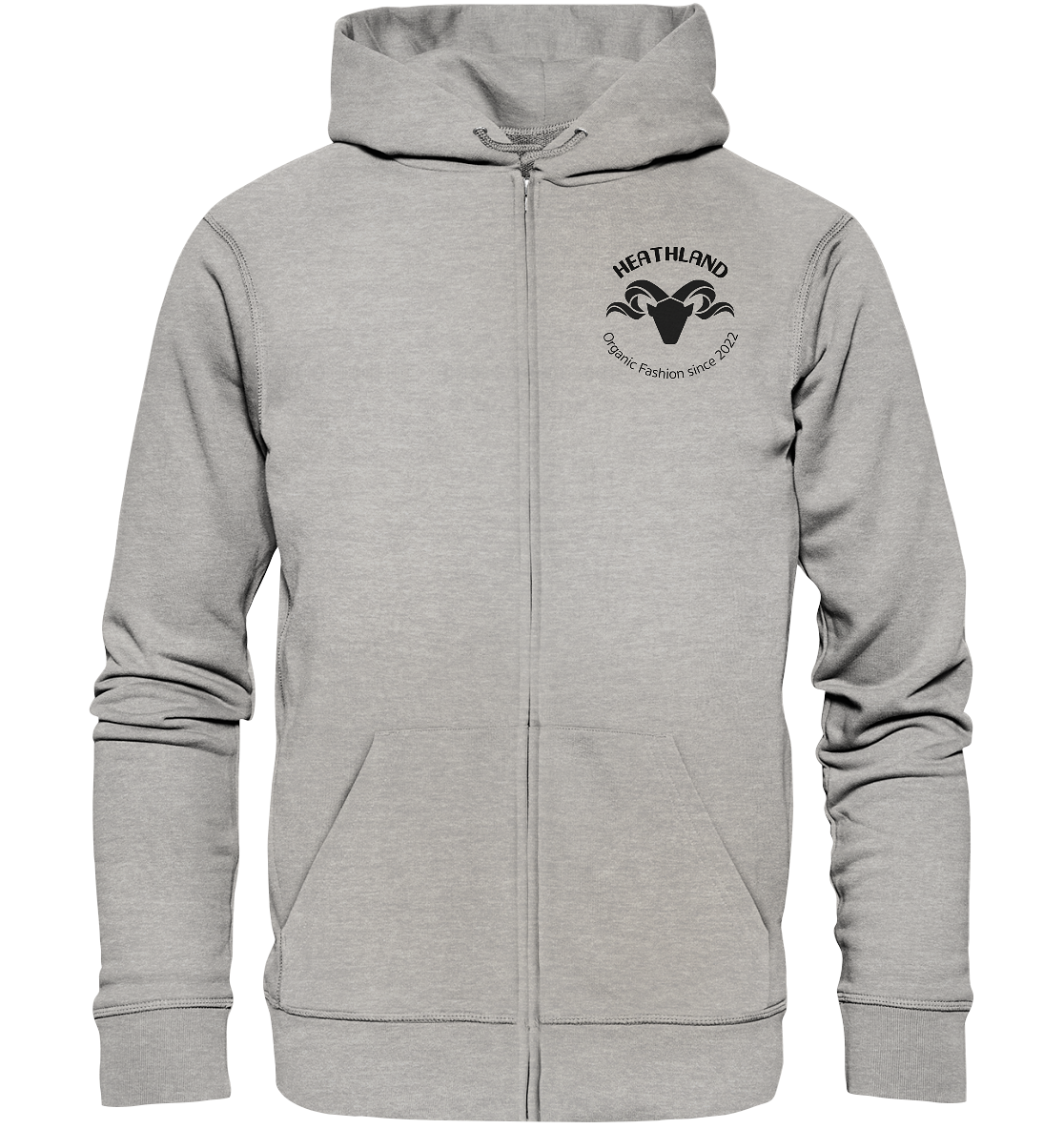 Round Logo Black - Organic Zipper