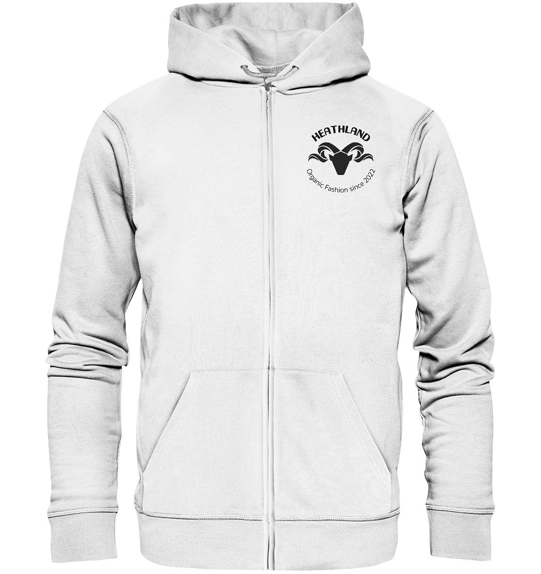 Round Logo Black - Organic Zipper